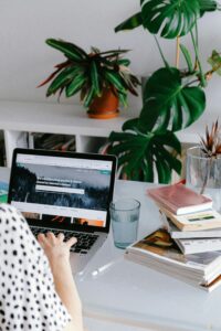 Freelancer working online